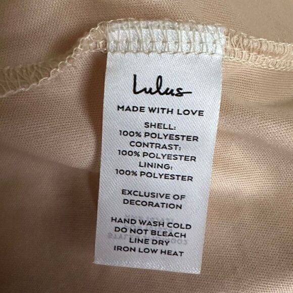 Lulus Beige and White Floral Mini Spaghetti Strap Dress - Picture 3 of 4